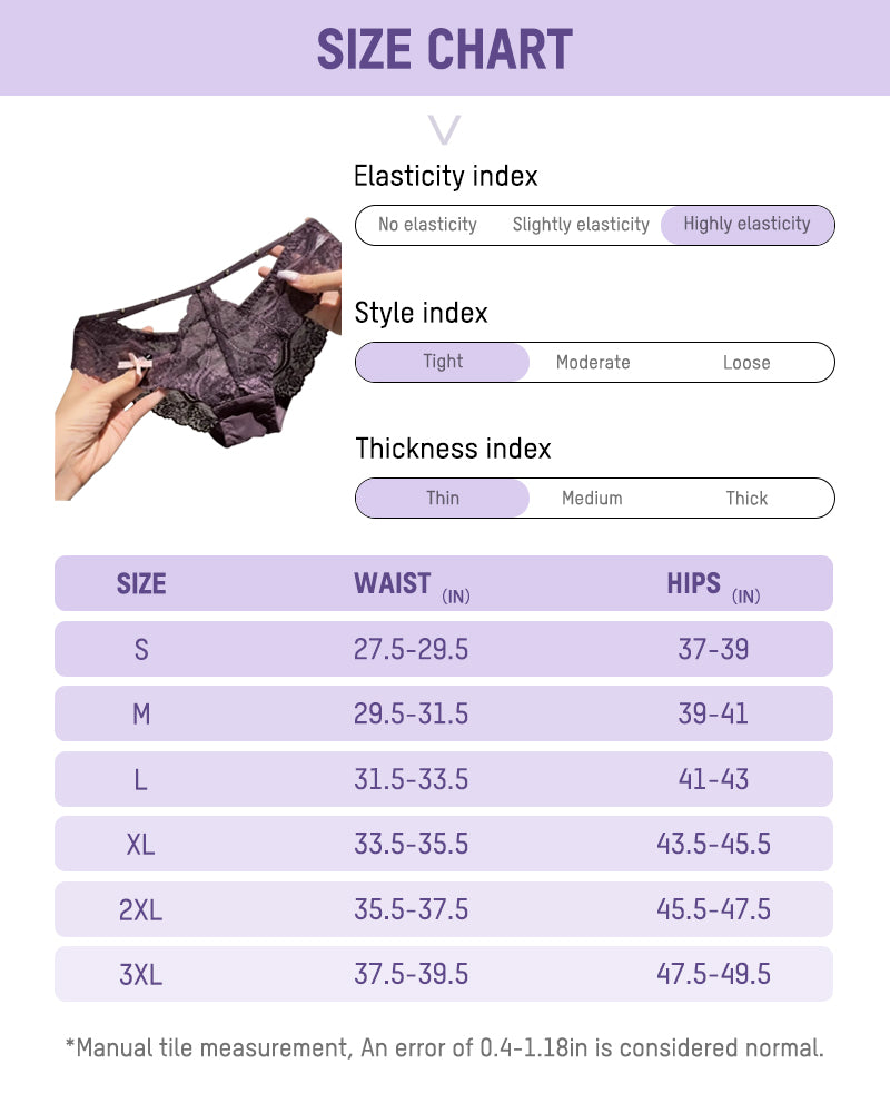 Elegant Low-Waist Lace Panties 6-Pack Gift Box