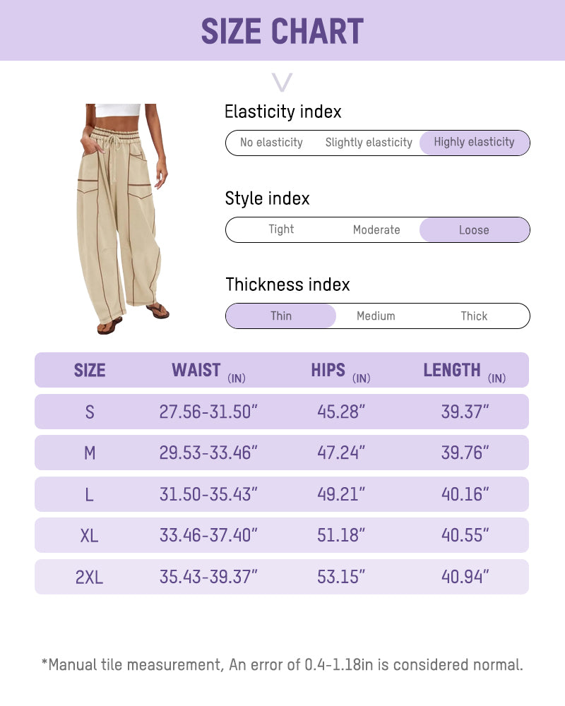 Hip Hop Patchwork Baggy Wide Leg Pants with Pockets