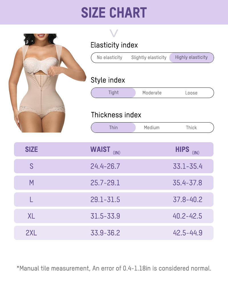 Seamless Zip-Front Full Body Corset Shaper