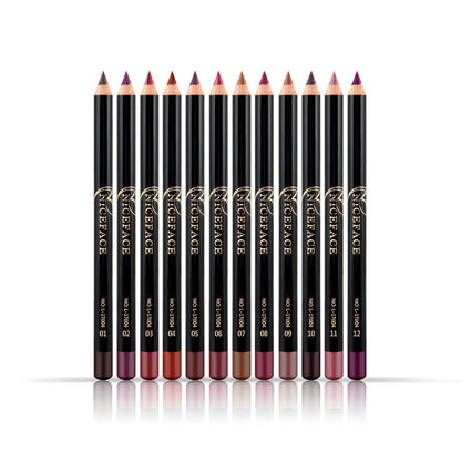12 Colors Matte Lipliner Pencil