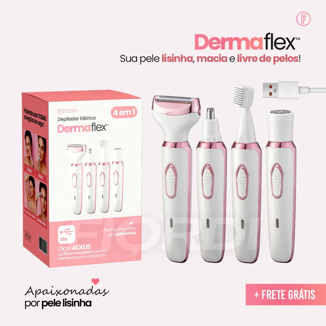 Depilador Elétrico 4 em 1 - DermaFlex® [Edição Limitada]