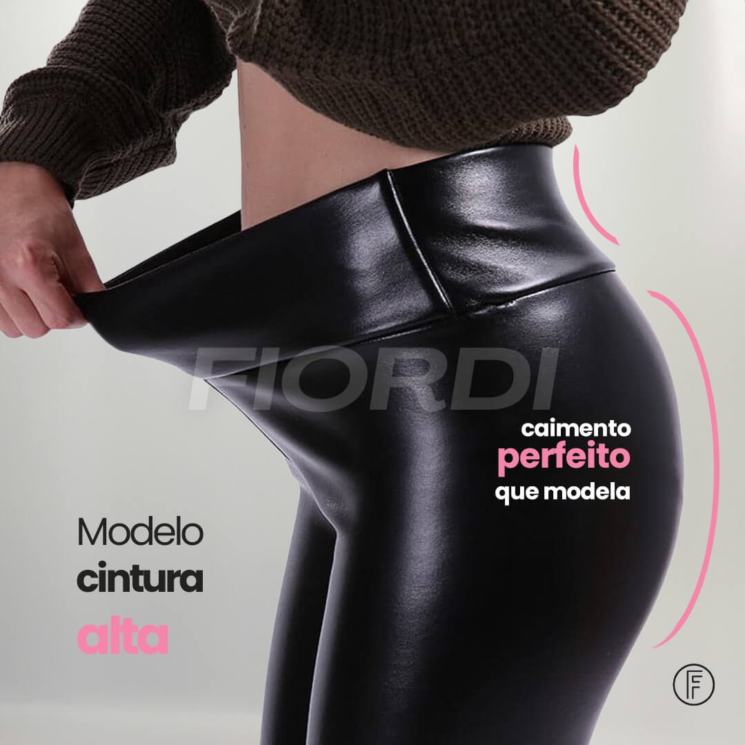 Calça de Couro Aveludada - HotLeg™ [COMPRE 1 LEVE 2] + Brinde Exclusivo