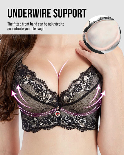 Lace Underwire Padded Push Up Bra