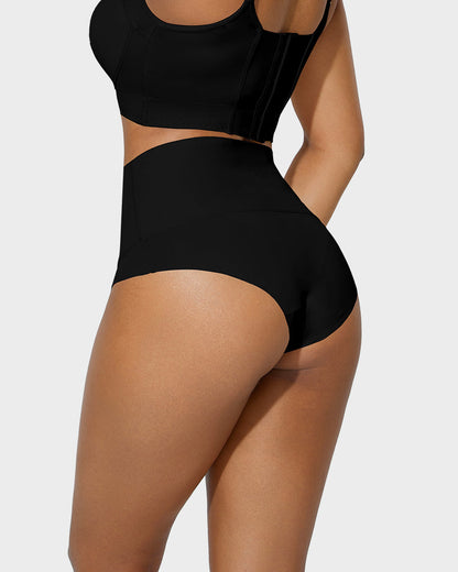 High Waisted Tummy Control Brief Panties(3 Pack)