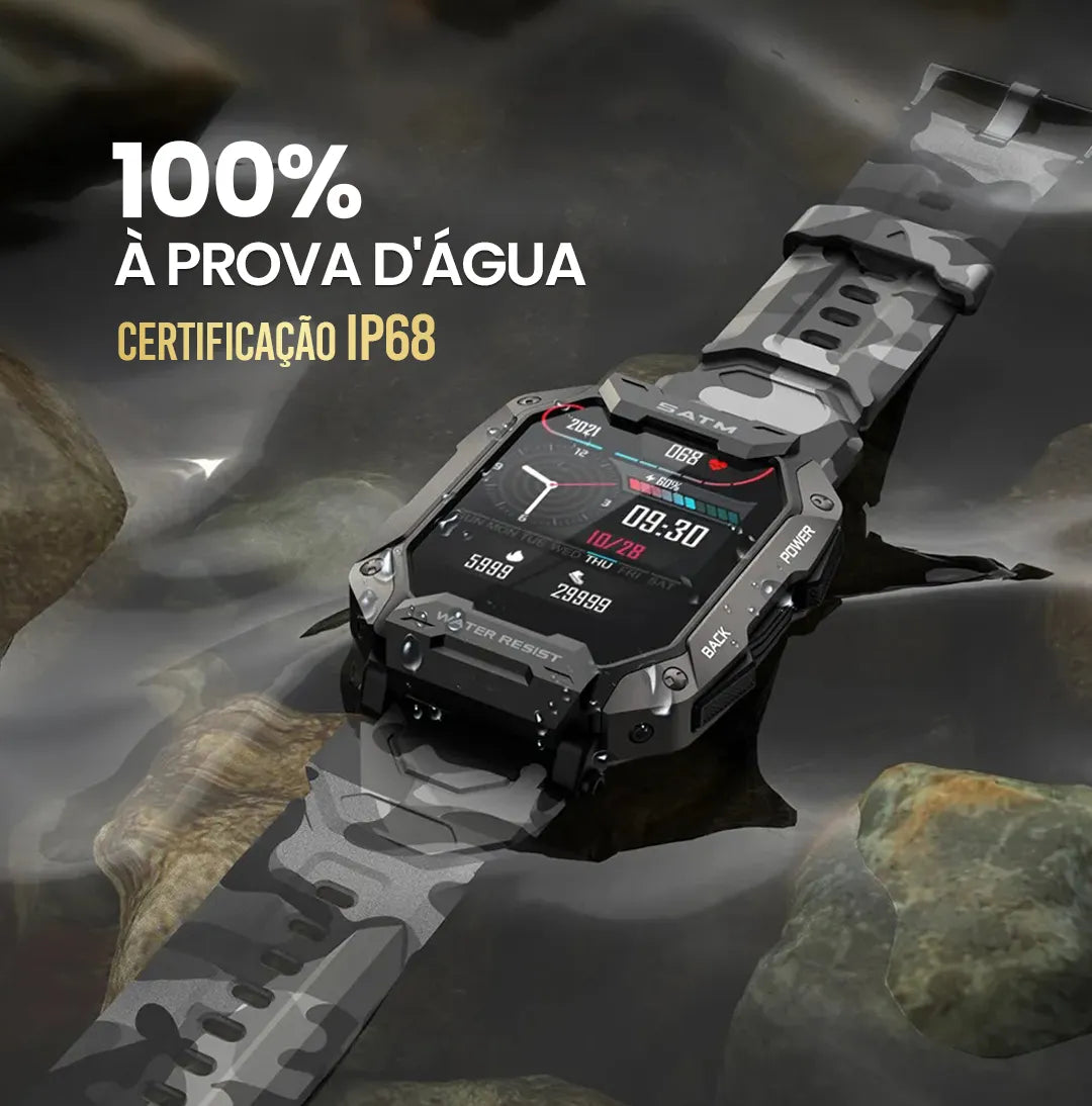 Smartwatch Militar - Navy Pro™ [2ª Pulseira de Brinde]