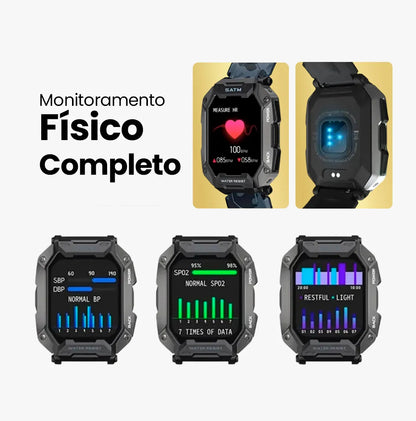 Smartwatch Militar - Navy Pro™ [2ª Pulseira de Brinde]