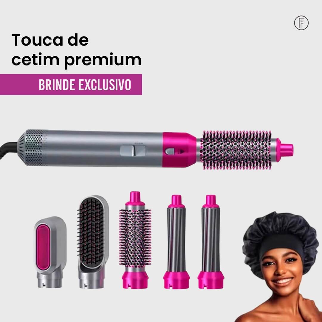 Escova Modeladora 5 em 1 - BeautyHair™ + Brinde