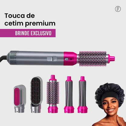Escova Modeladora 5 em 1 - BeautyHair™ + Brinde