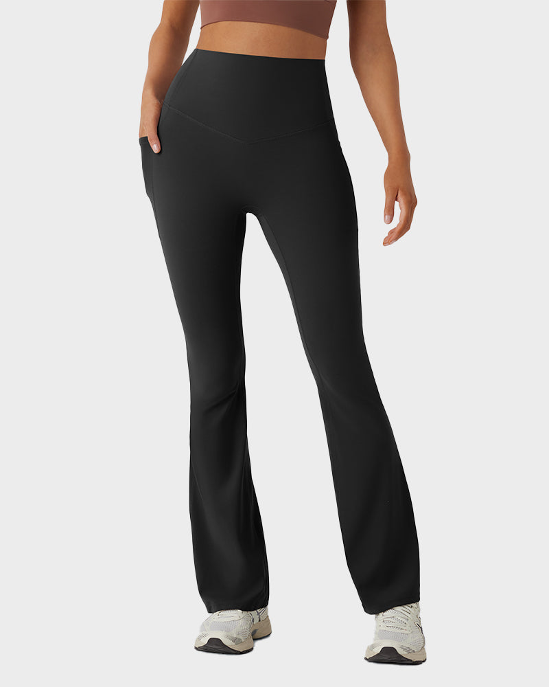 Butt-Lifting High Waist Bootcut Yoga Leggings