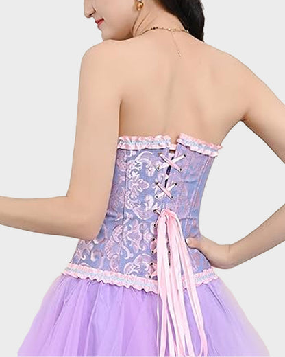 Corset Tops Lace Waist Push Up Shapewear