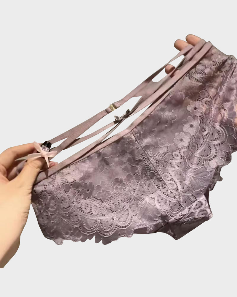 Elegant Low-Waist Lace Panties 6-Pack Gift Box