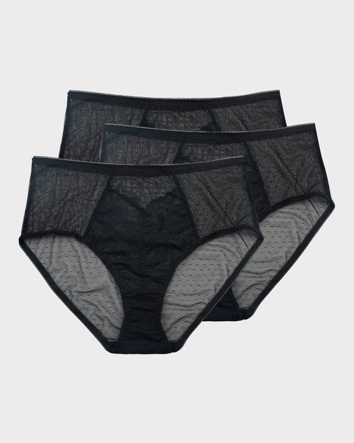 Enchant Floral Lace Brief Underwear (3 Pack)