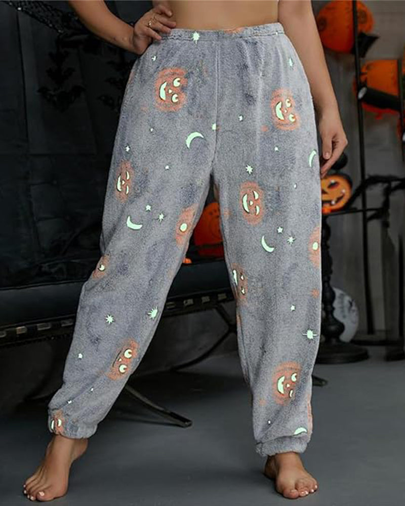 Halloween Glow-in-the-Dark Flannel Pajama Pants