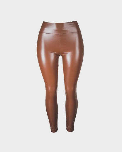 High-Waist Faux Leather Leggings