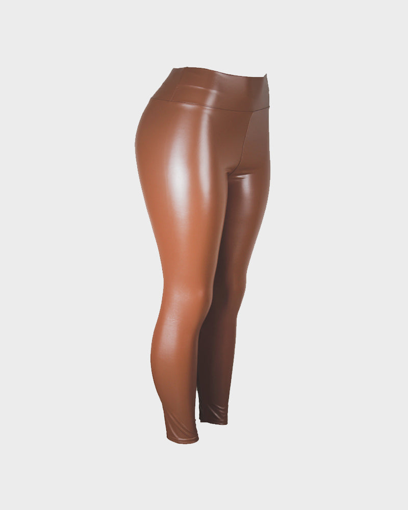 High-Waist Faux Leather Leggings