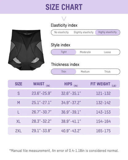 High-Waist Invisible Mesh Strong Shaping Panties (3 Pack)