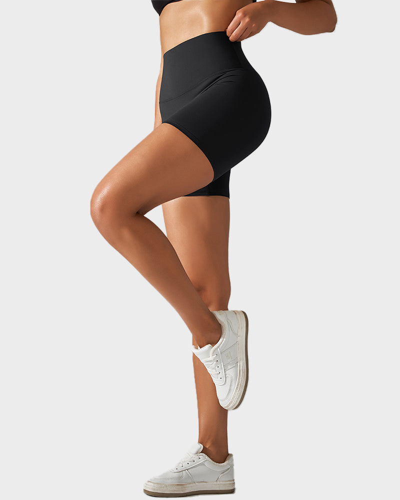 High-Waist Mesh Tummy Control Breathable Boyshorts