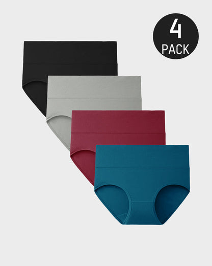 Cotton High-Waist Full Coverage Briefs (4 pack)