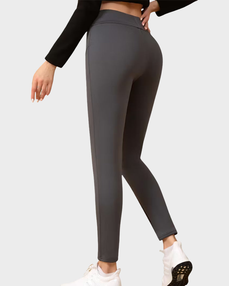 High Waist Pocket Thermal Lined Leggings