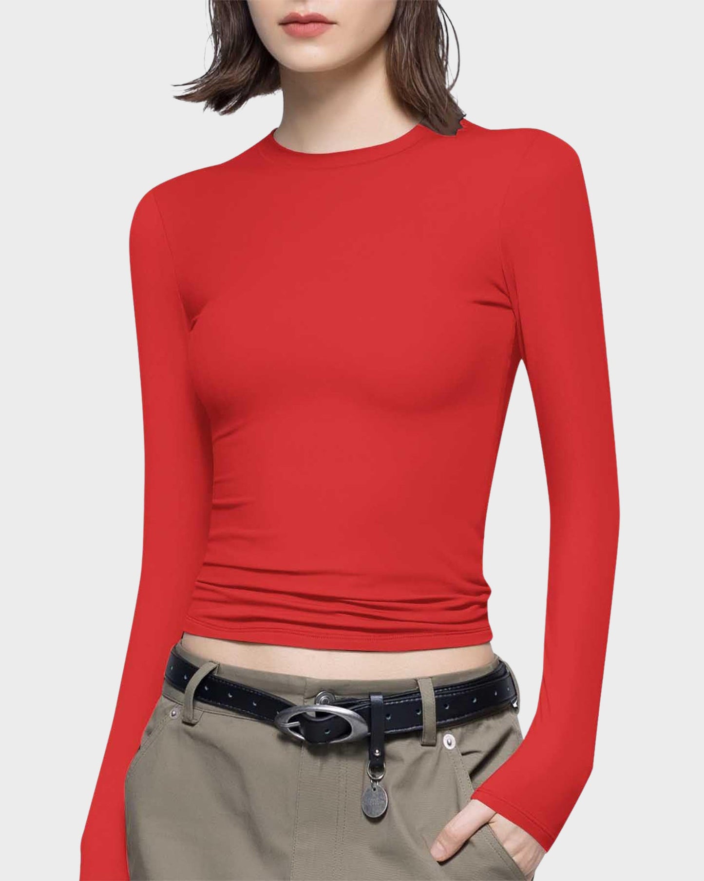 Long Sleeve Slim Fit Crew Neck Tee