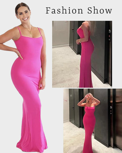 Maxi Bodycon Shapewear Dress with Built-in Bra