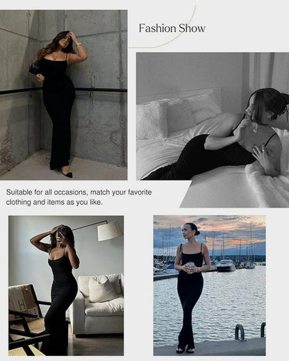 Maxi Bodycon Shapewear Dress with Built-in Bra