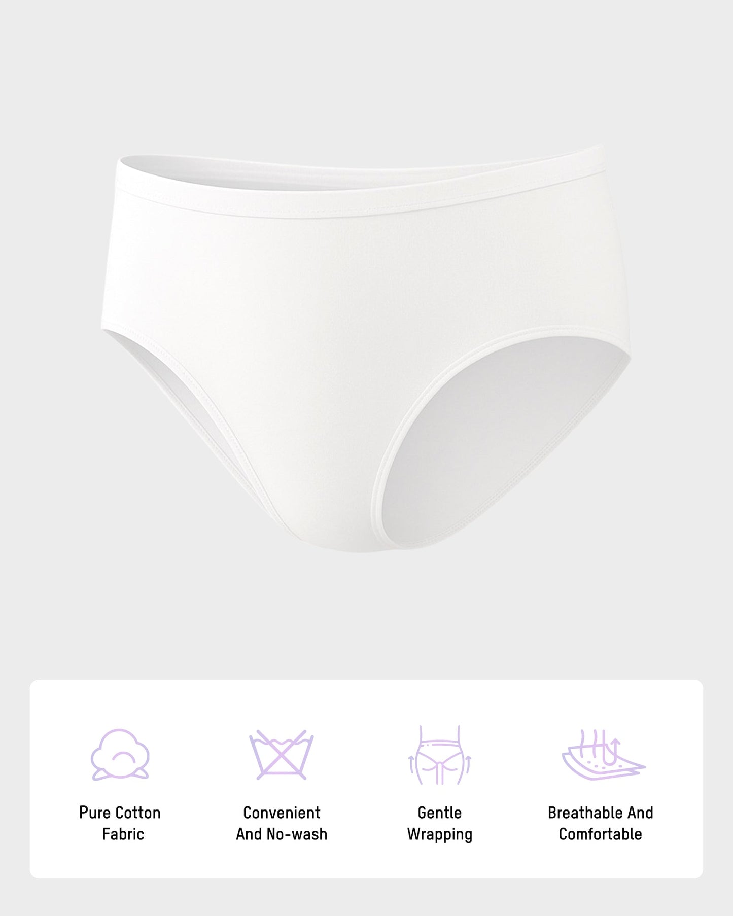 Medical-Grade Antibacterial Cotton Disposable Panties (5 Pack)