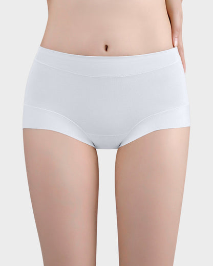 Mid-Waist Cotton Antibacterial Boxer Panties (5 Pack)