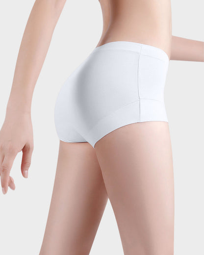 Mid-Waist Cotton Antibacterial Boxer Panties (5 Pack)