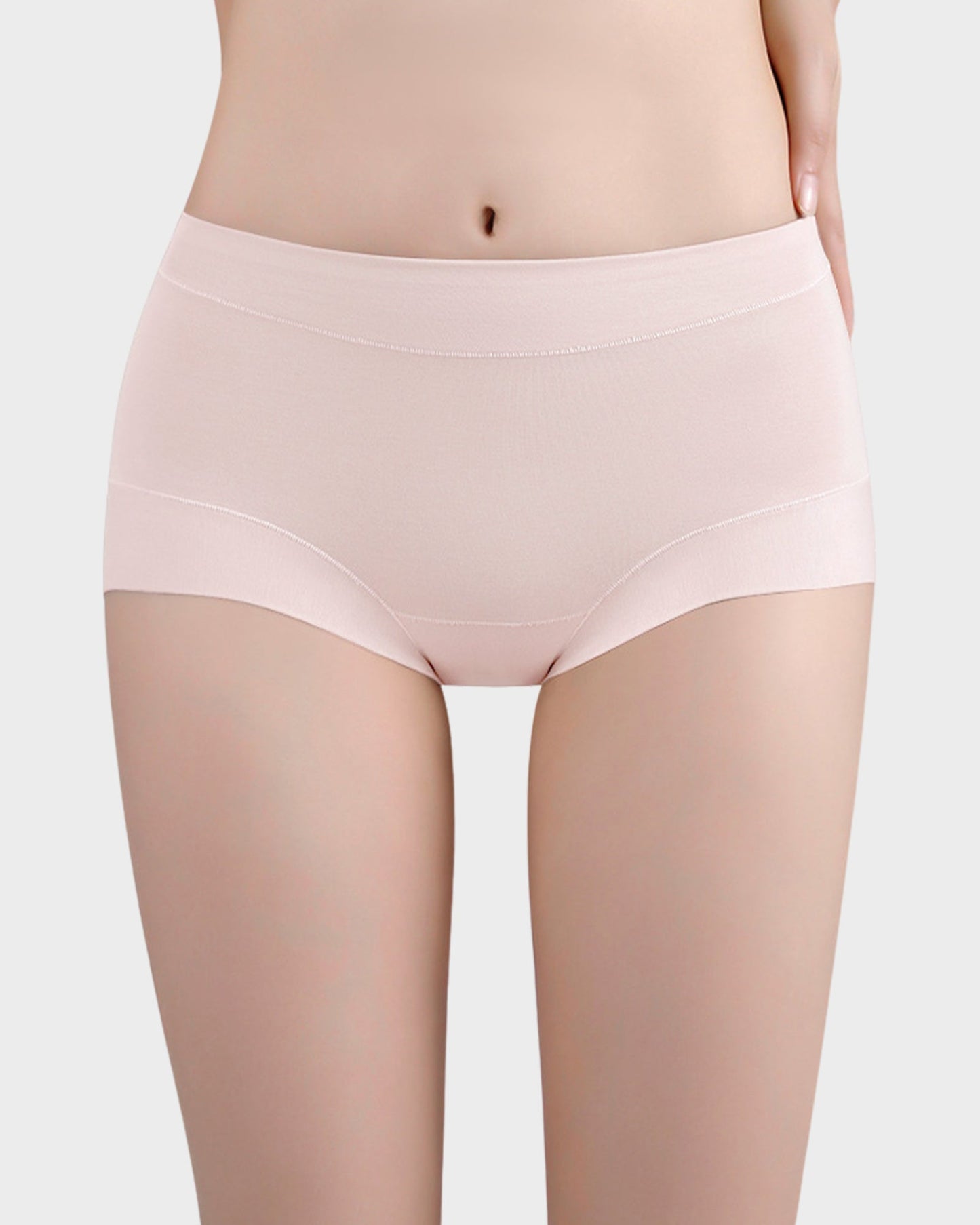 Mid-Waist Cotton Antibacterial Boxer Panties (5 Pack)