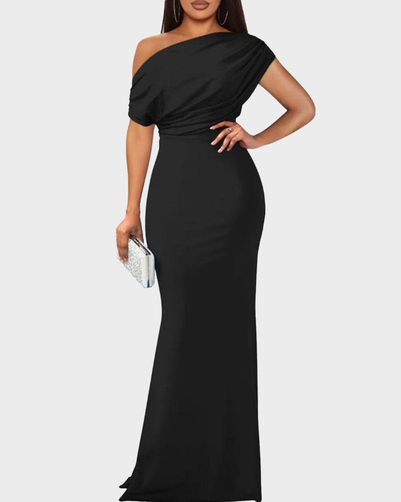 Off-Shoulder Mermaid Evening Maxi Dress
