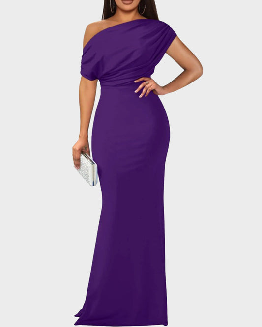 Off-Shoulder Mermaid Evening Maxi Dress