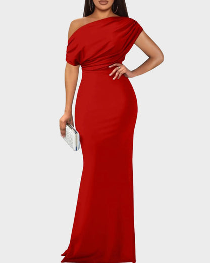 Off-Shoulder Mermaid Evening Maxi Dress