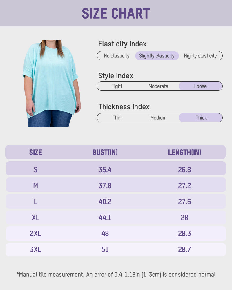 Oversized Ribbed Dolman Sleeve Top