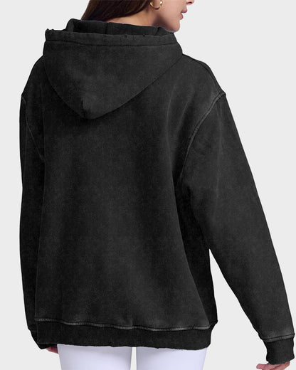 Oversized Unisex Acid Wash Hoodie Pullover