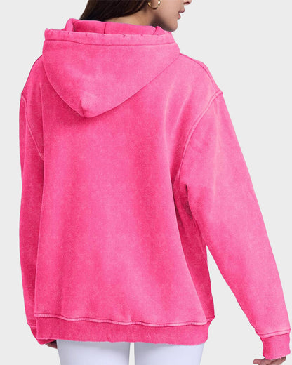 Oversized Unisex Acid Wash Hoodie Pullover