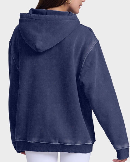 Oversized Unisex Acid Wash Hoodie Pullover