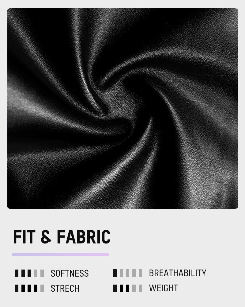 Plus Size High-Waist Fleece Lined Faux Leather Leggings