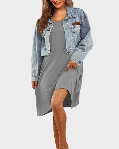 Plus Size Ultra-Soft Oversized Shirt Sleepwear with Pockets