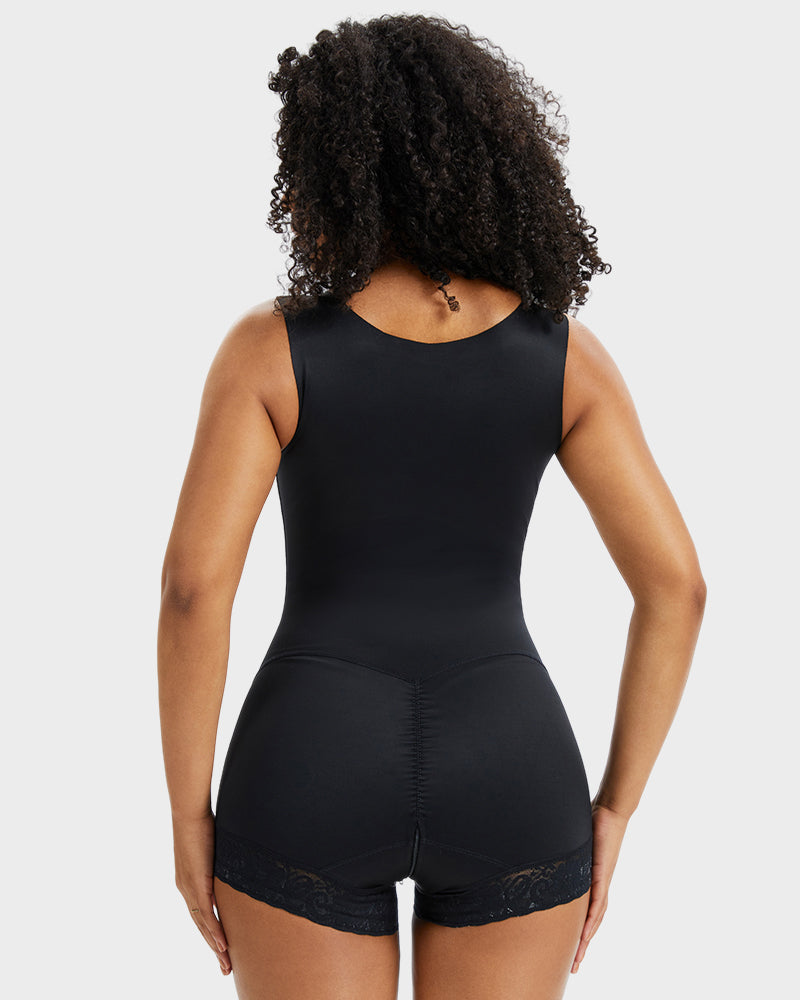 PowerMesh Double-Layer Tummy Control Bodysuit Shapewear