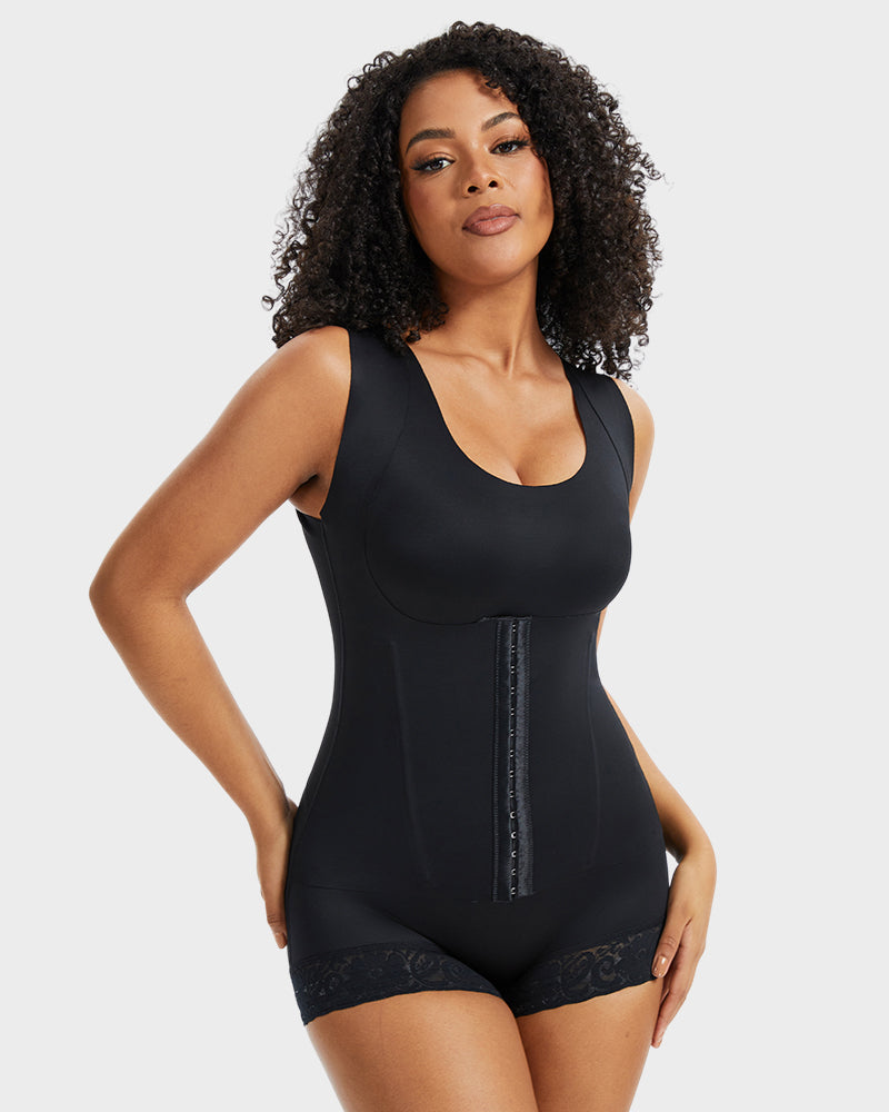 PowerMesh Double-Layer Tummy Control Bodysuit Shapewear