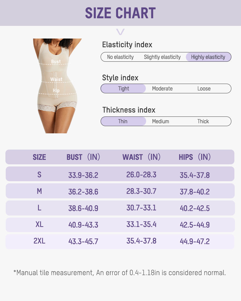 PowerMesh Double-Layer Tummy Control Bodysuit Shapewear