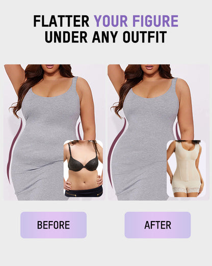 PowerMesh Double-Layer Tummy Control Bodysuit Shapewear