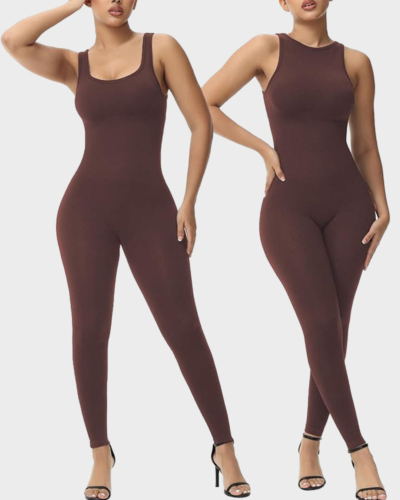 Reversible High Neck & Square Neck Jumpsuit