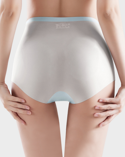 Seamless Ice-Silk High-Waist Tummy Control Panties (4 Pack)