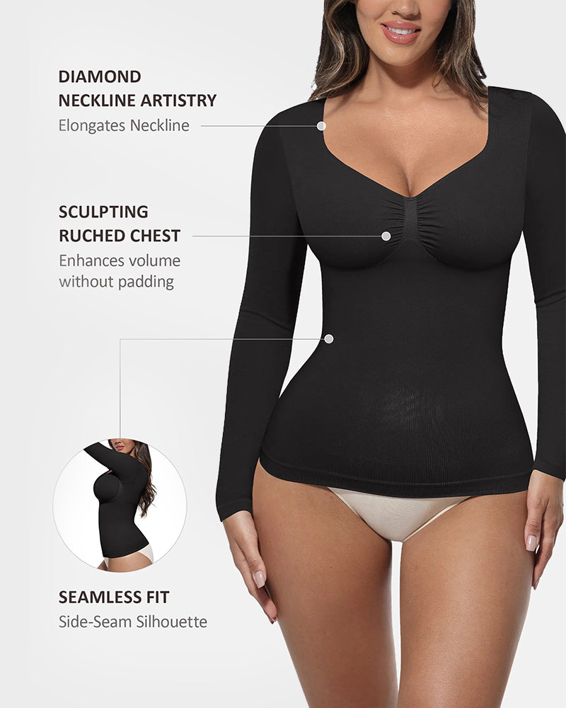Seamless Long Sleeve Shaping Top