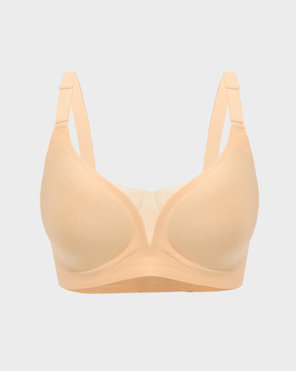 Soutien-gorge invisible et fin avec panneaux en maille sans coutures