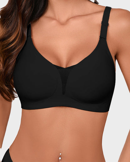 Soutien-gorge invisible et fin avec panneaux en maille sans coutures