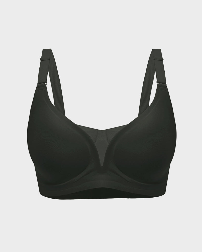 Soutien-gorge invisible et fin avec panneaux en maille sans coutures