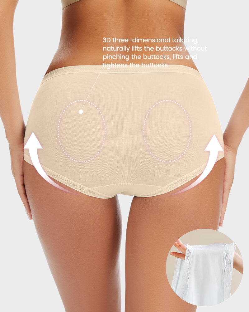 Seamless Modal Mid-Rise Antibacterial Panties (4 Pack)